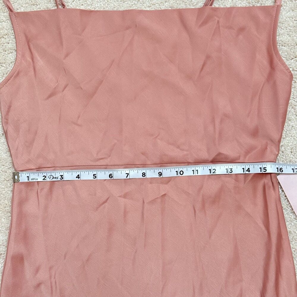 NWT BHLDN Cowl Neck Maxi Side Slit Slip Dress Dusty Rose Orange Pink 10 - Picture 10 of 12